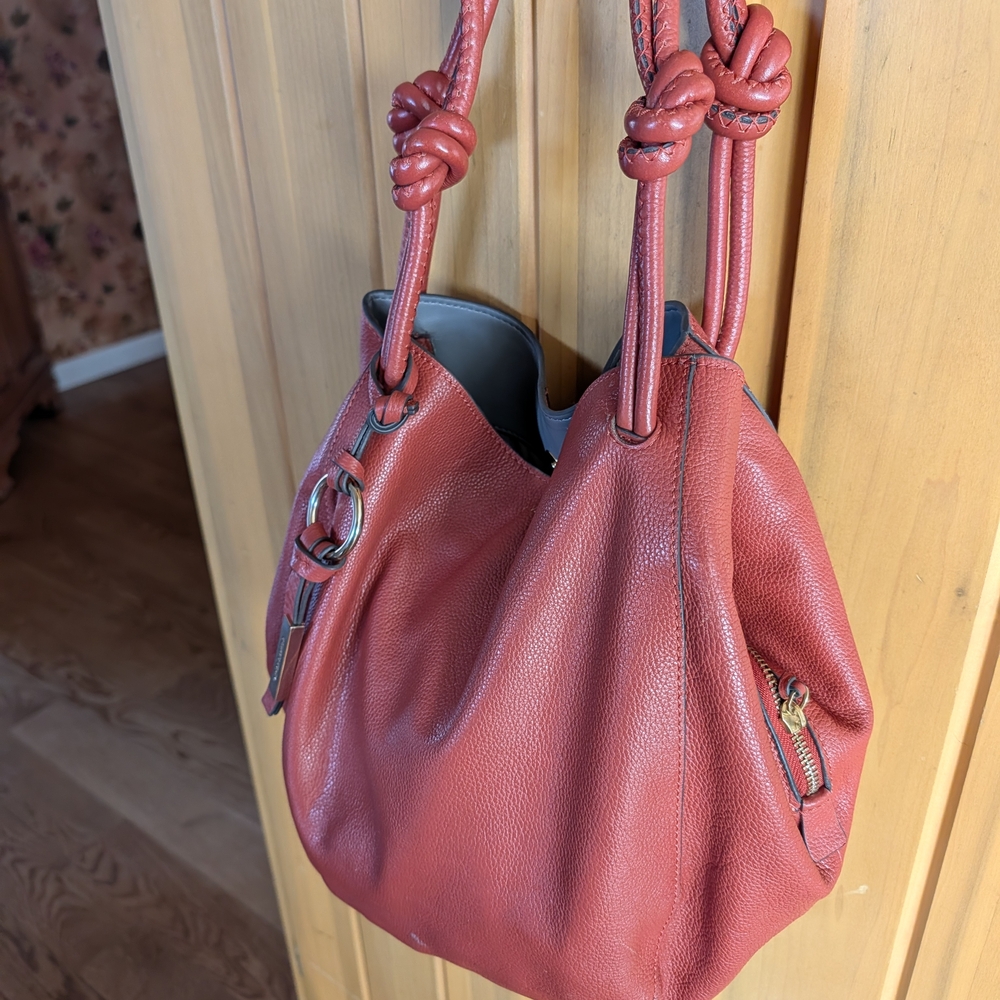 Vince Camuto Red Leather Shoulder Bag